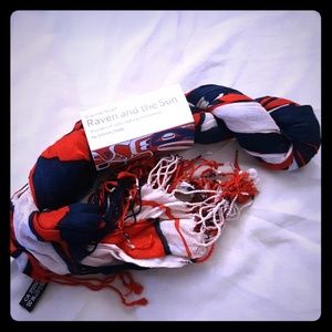 Viscose scarf "Raven & the Sun" native scarf.